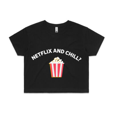 Netflix and Chill : Girls crop  - AS Colour Crop Tee - Same Day Dispatch Thumbnail