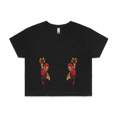 Baseball Catcher : Girls crop  - AS Colour Crop Tee - Same Day Dispatch Thumbnail