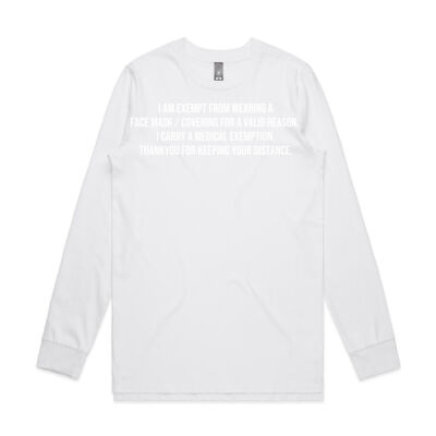 I am Exempt from Wearing a Face Mask - Mens Base Longsleeve Tee Thumbnail