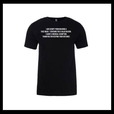 I am Exempt from Wearing a Face Mask - Mens Fitted Cotton Tee Thumbnail